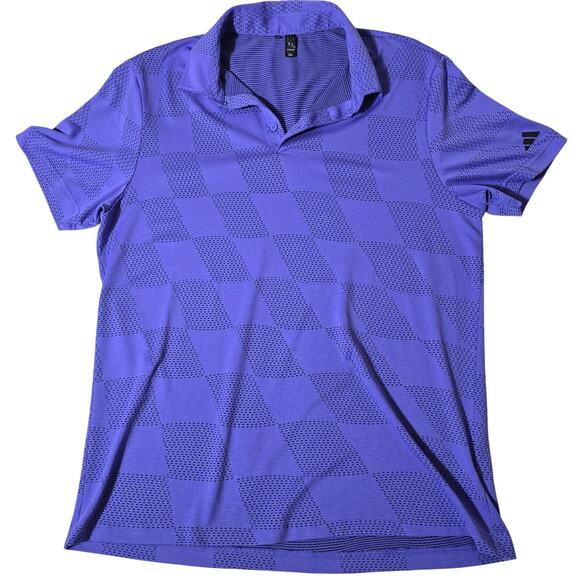 Adidas Ultimate365 Textured Jacquard Polo Shirt Size Large - Picture 1 of 8